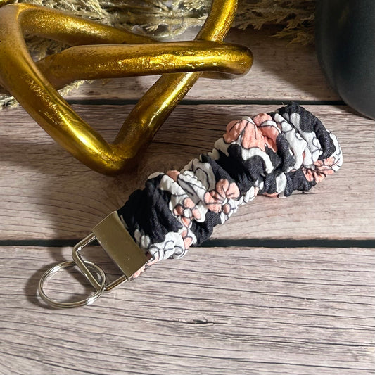 Floral Cow Print Bullet Keychain