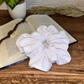 White Bullet Scrunchie