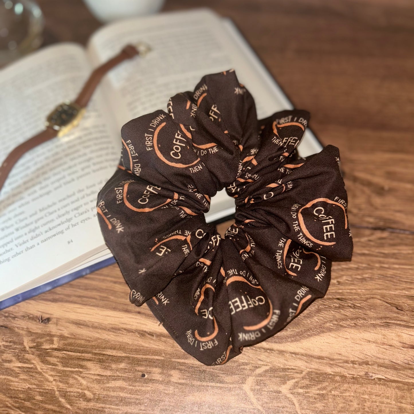 First Coffee, Then Things Scrunchie