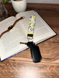 Purple Floral Keychain